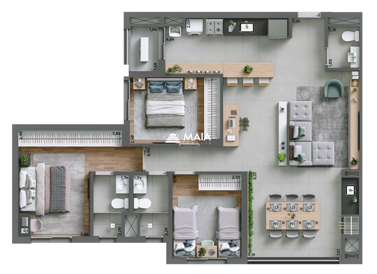 Apartamento à venda no Jardim do Lago: 