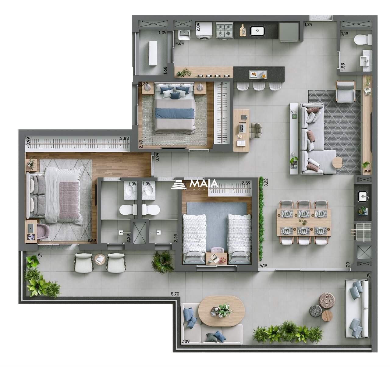 Apartamento à venda no Jardim do Lago: 