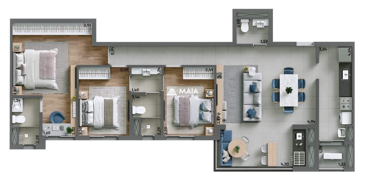 Apartamento à venda no Jardim do Lago: 