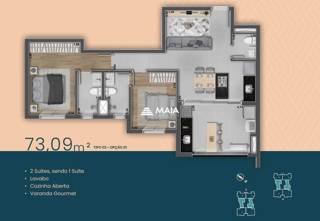 Apartamento à venda no Santa Maria: 