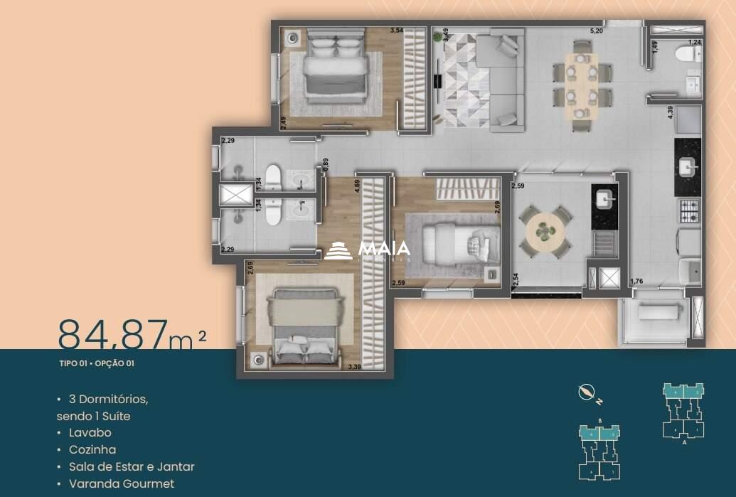 Apartamento à venda no Santa Maria: 