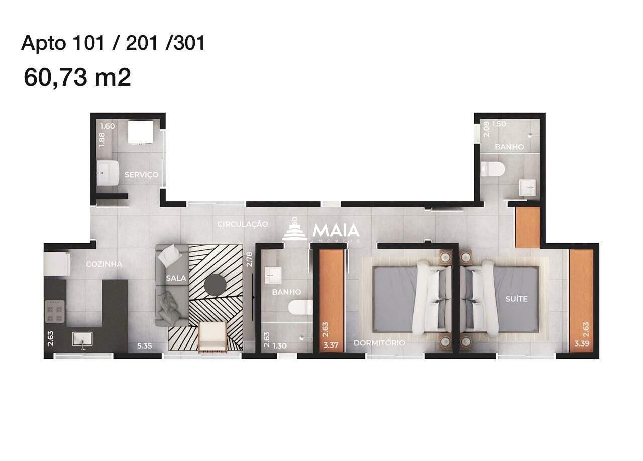 Apartamento à venda no Santa Maria: 