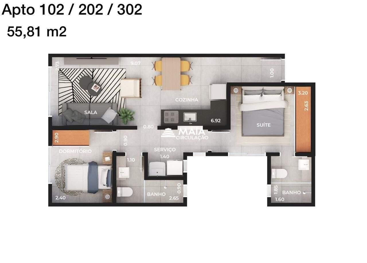 Apartamento à venda no Santa Maria: 
