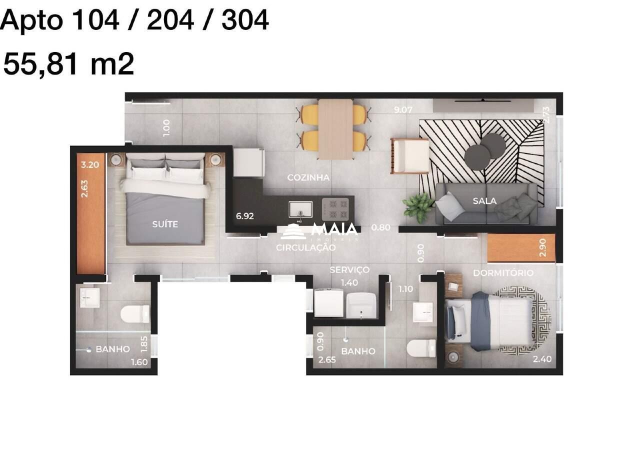 Apartamento à venda no Santa Maria: 