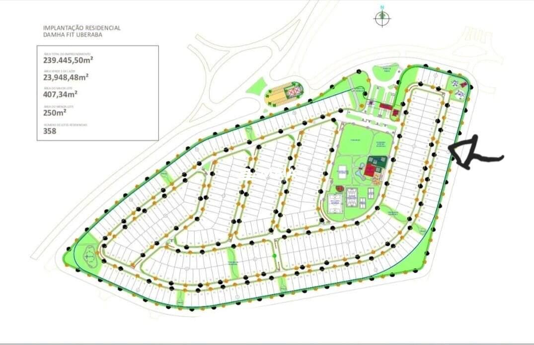 Terreno em Condomínio à venda no Damha Fit - Res. Uberaba: 