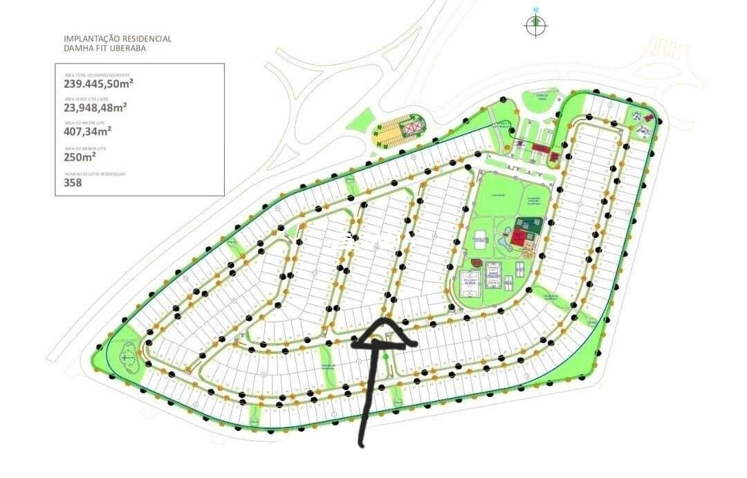 Terreno em Condomínio à venda no Damha Fit - Res. Uberaba: 
