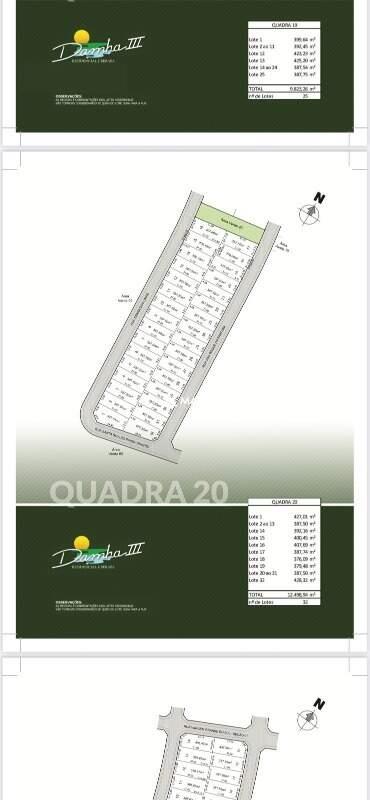 Terreno em Condomínio à venda no Damha III - Res. Uberaba: 