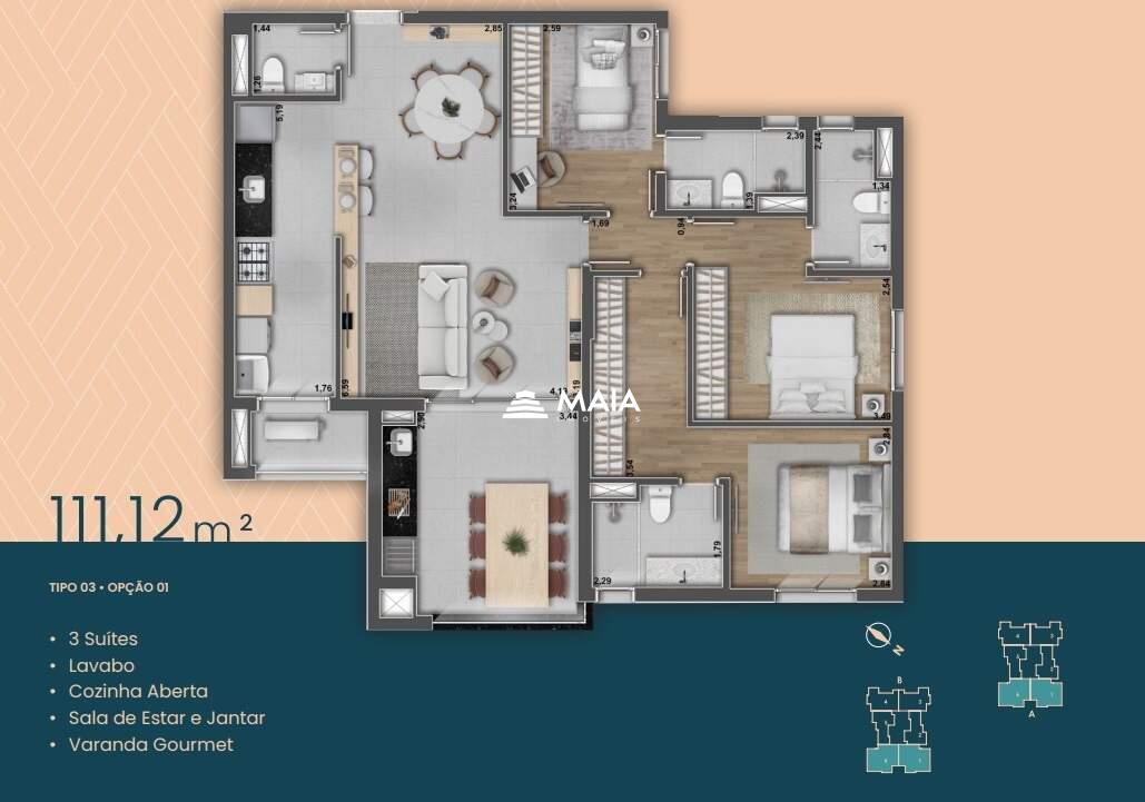 Apartamento à venda no Santa Maria: 