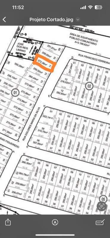 Terreno/Área à venda no Jardim Libânio: 