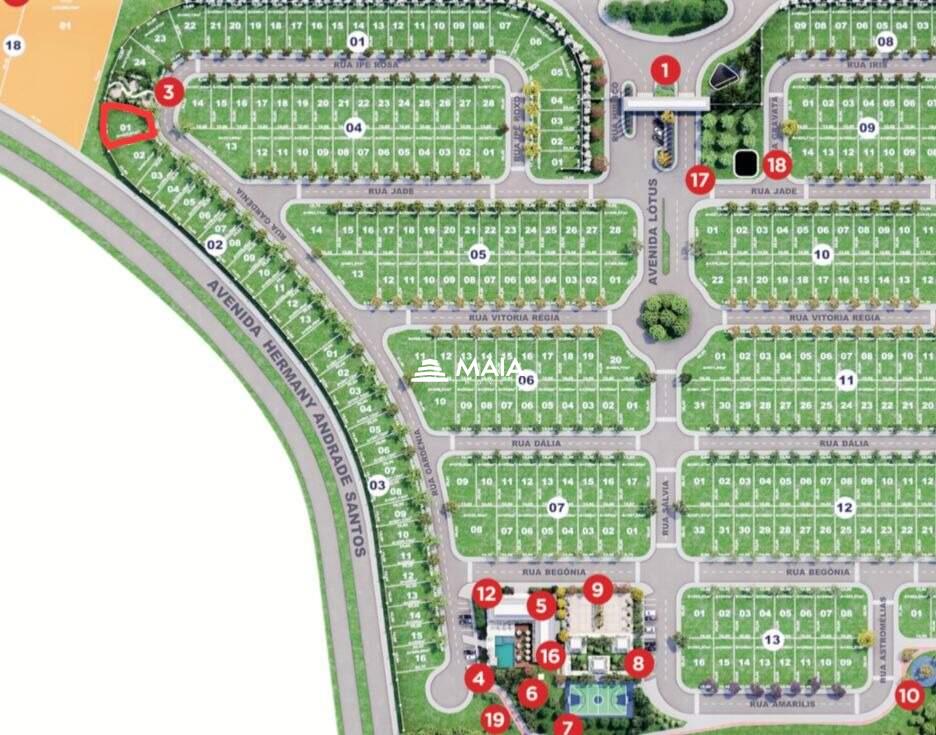 Terreno em Condomínio à venda no Residencial Jardins, Condomínio : 