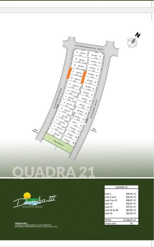 Terreno em Condomínio à venda no Damha III - Res. Uberaba: 