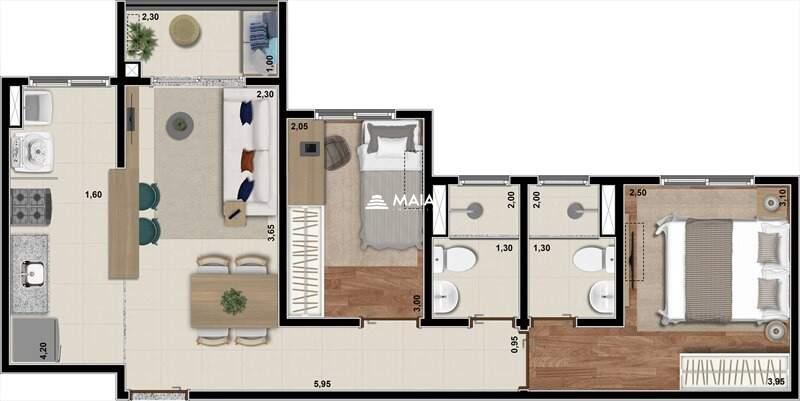 Apartamento à venda no Jardim do Lago: 