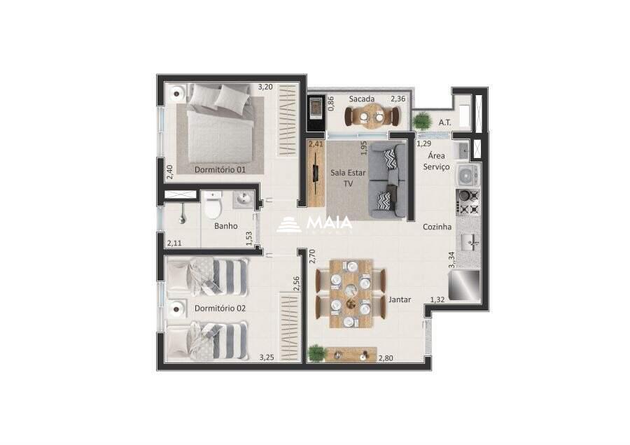 Apartamento à venda no Santa Maria: 