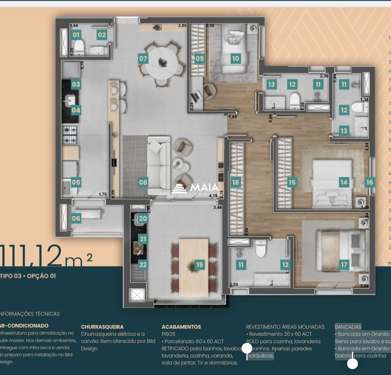 Apartamento à venda no Santa Maria: 