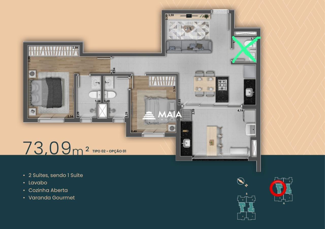Apartamento à venda no Santa Maria: 
