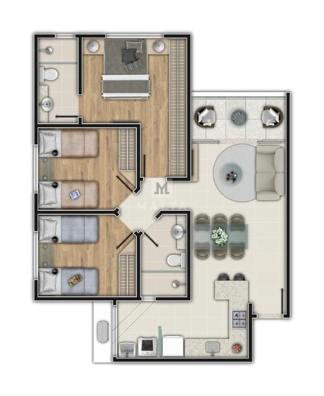 Apartamento à venda no bairro Nova suissa de 3 quartos: 
