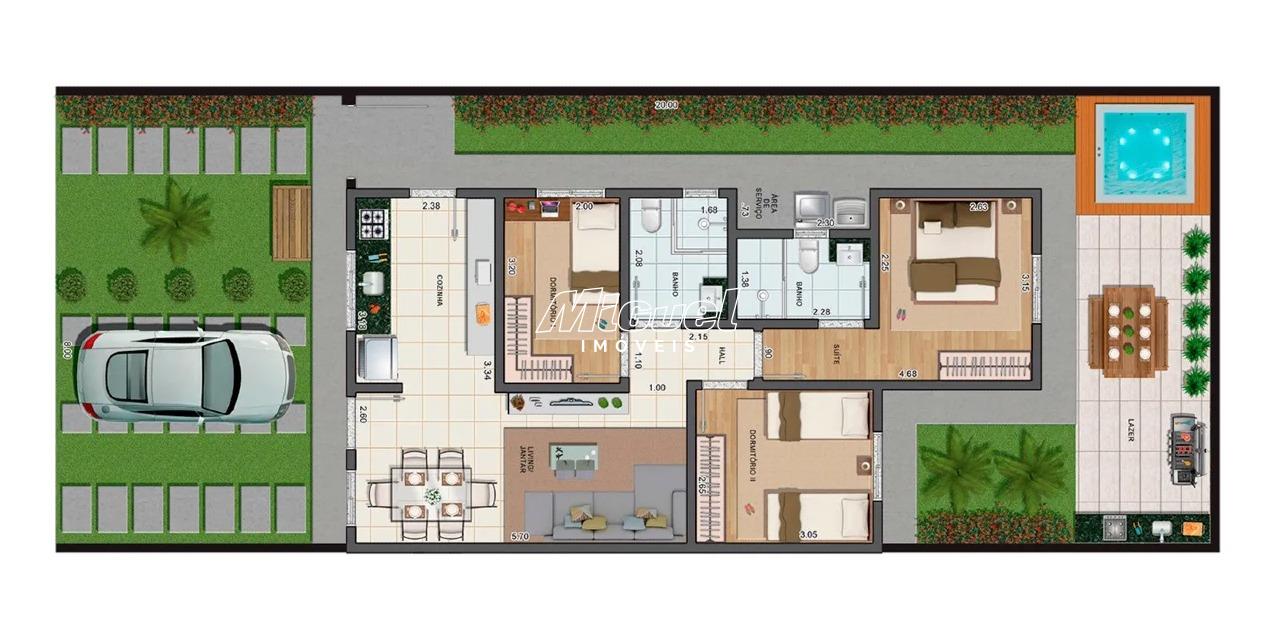 Casa à venda no Parque Taquaral: 03 DORMS. COM 01 SUÍTE - 67,4M²