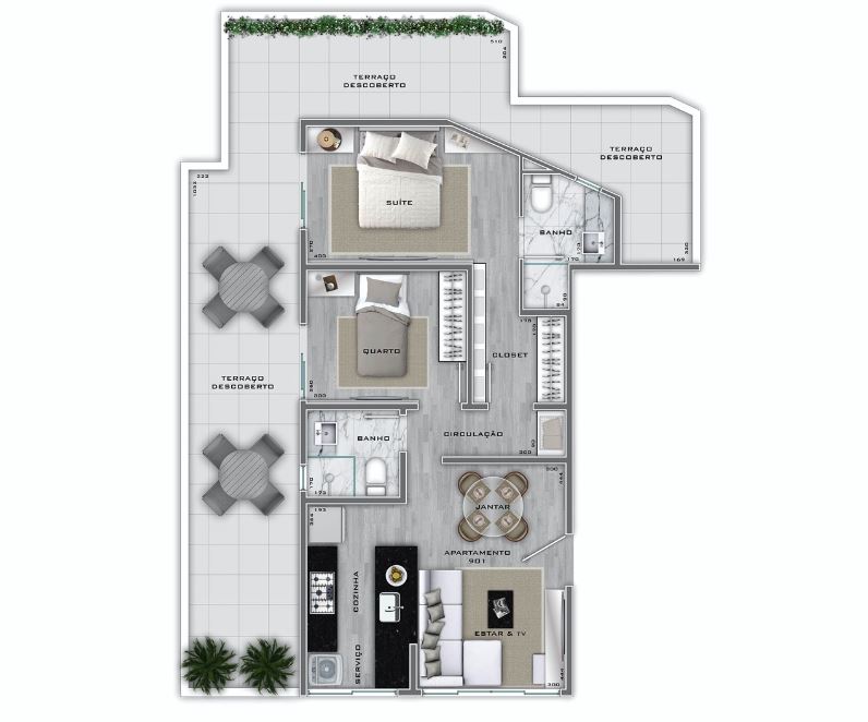 Apartamento à venda no Lourdes: 