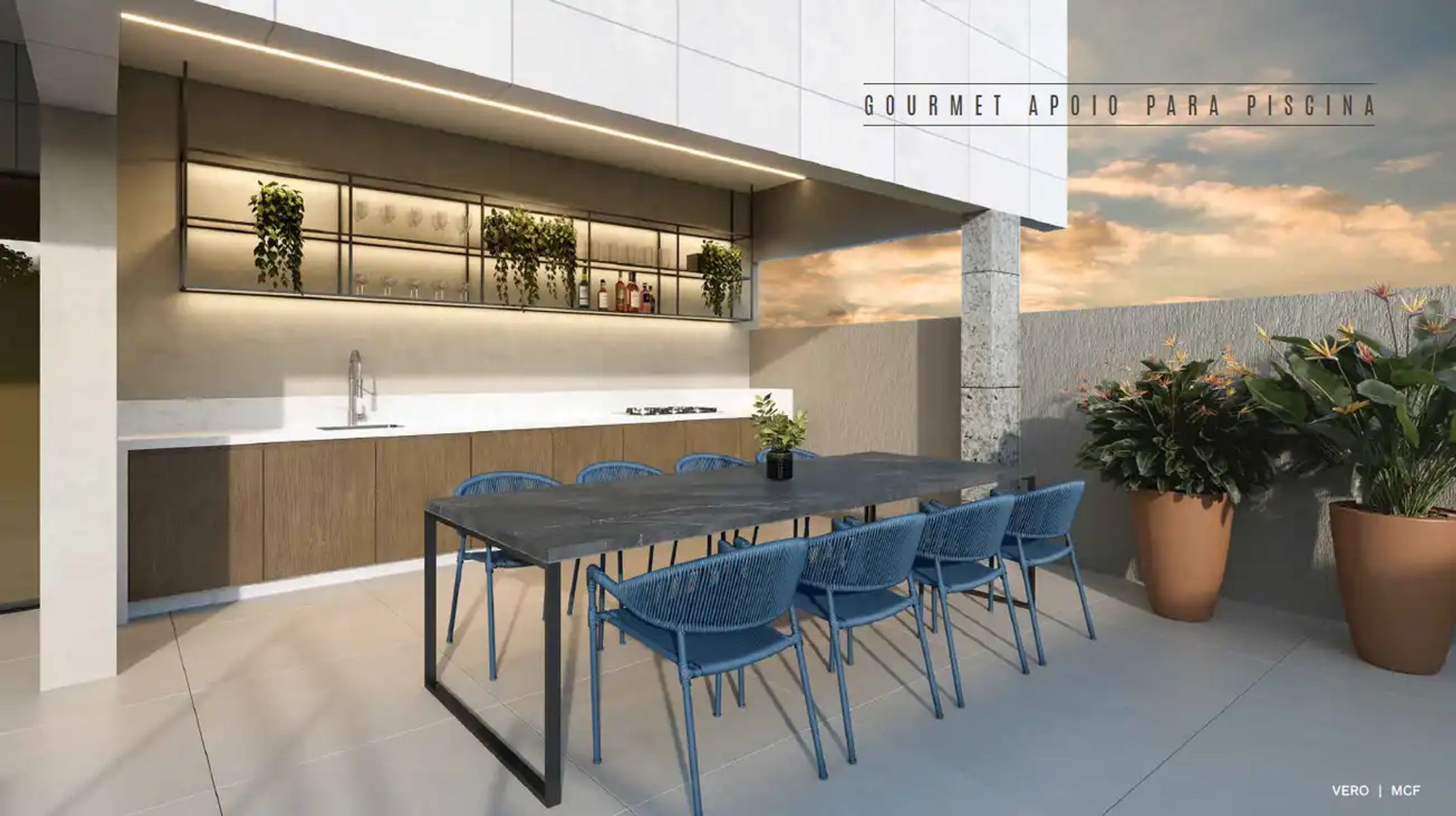 Apartamento à venda no Santo Antônio: Espaço gourmet na piscina