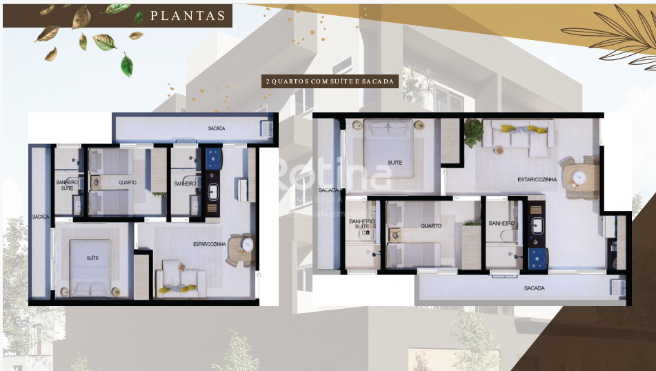Apartamento à venda, 0 até 0 quartos em Uberlândia no bairro Santa Mônica no valor de R$ R$ 342.000,00 até R$ 379.000,00 - Rotina Imobiliária: 