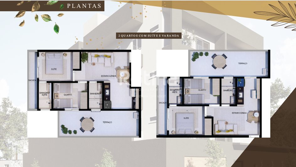 Apartamento à venda, 0 até 0 quartos em Uberlândia no bairro Santa Mônica no valor de R$ R$ 342.000,00 até R$ 379.000,00 - Rotina Imobiliária: 