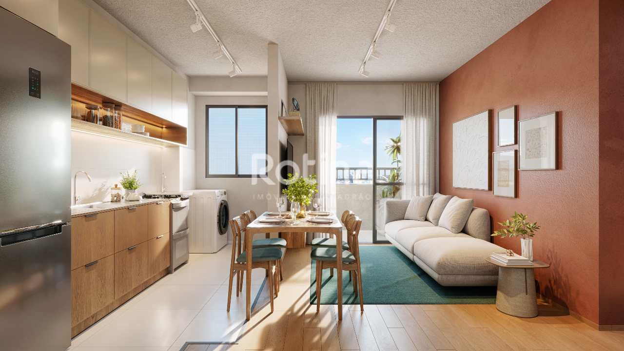 Apartamento à venda, 1 até 2 quartos em Uberlândia no bairro Chacaras Tubalina e Quartel no valor de R$ R$ 235.000,00 até R$ 250.000,00 - Rotina Imobiliária: Sala/Cozinha