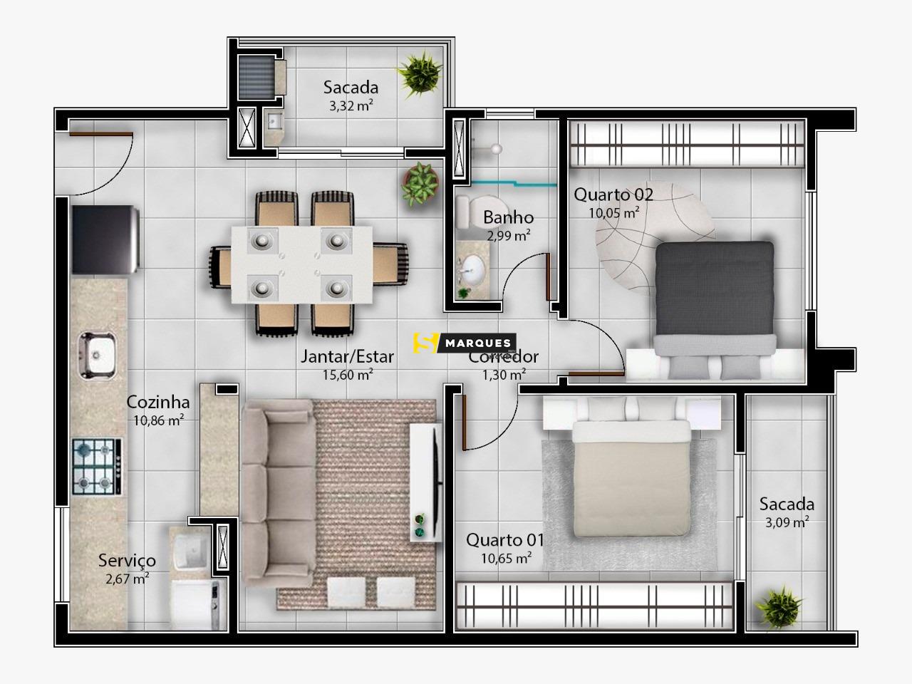 Apartamento, 2 quartos, 70 m² - Foto 5