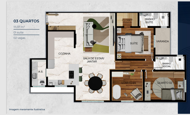 APARTAMENTO à venda no TROPICAL: 