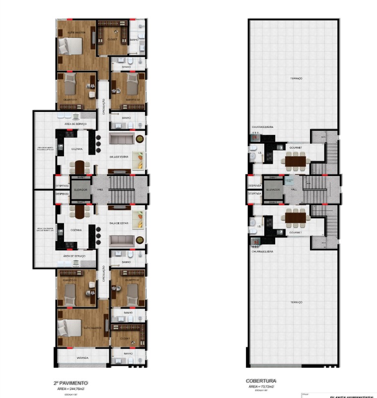 APARTAMENTO COM AREA à venda no BELVEDERE: 